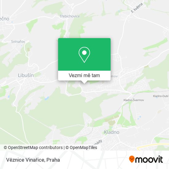 Věznice Vinařice mapa