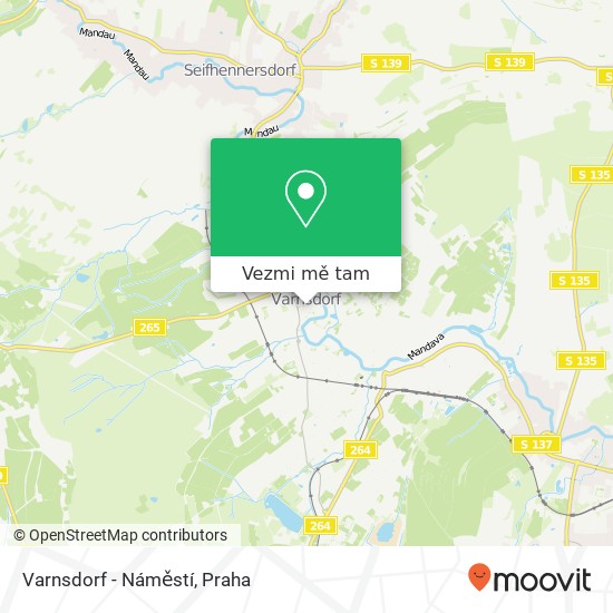 Varnsdorf - Náměstí mapa