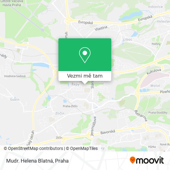 Mudr. Helena Blatná mapa