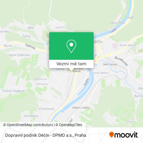 Dopravní podnik Děčín - DPMD a.s. mapa