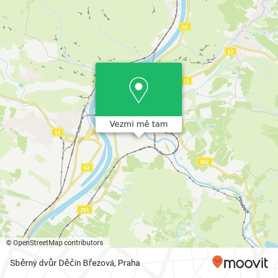 Sběrný dvůr Děčín Březová mapa