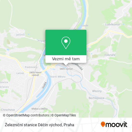 Železniční stanice Děčín východ mapa