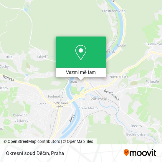 Okresní soud Děčín mapa