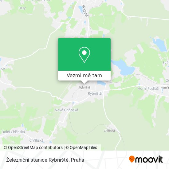 Železniční stanice Rybniště mapa