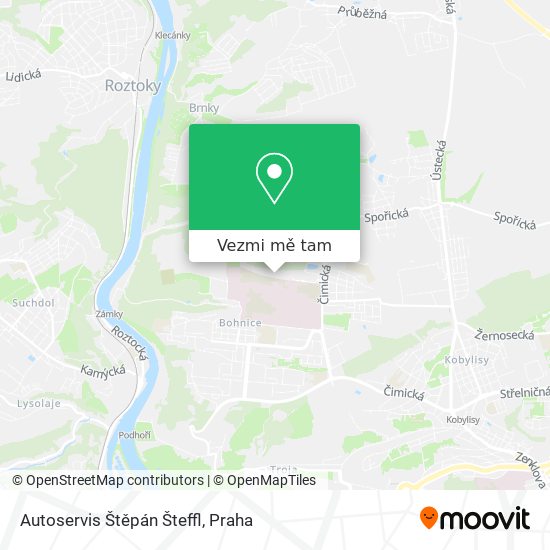 Autoservis Štěpán Šteffl mapa