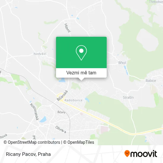 Ricany Pacov mapa