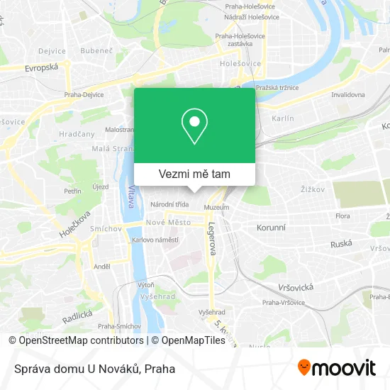 Správa domu U Nováků mapa