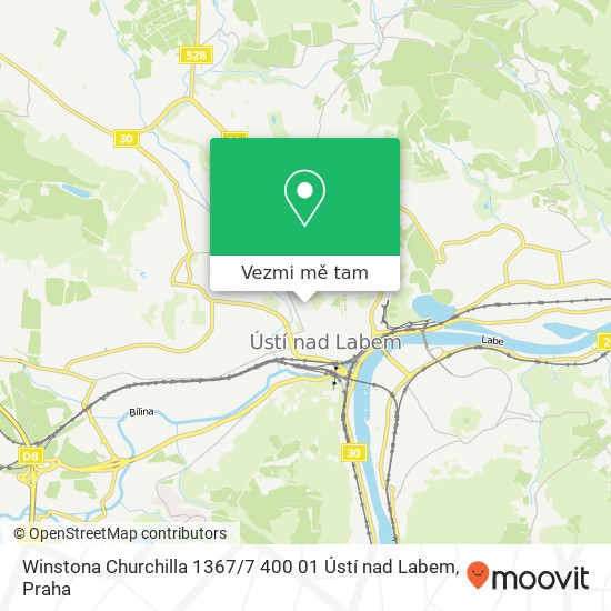 Winstona Churchilla 1367 / 7 400 01 Ústí nad Labem mapa