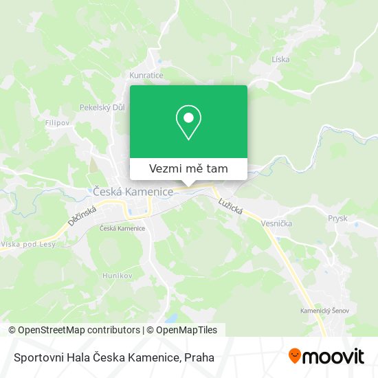 Sportovni Hala Česka Kamenice mapa