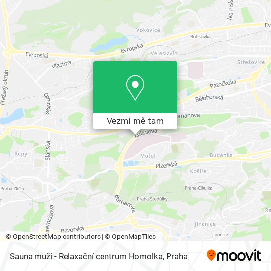 Sauna muži - Relaxační centrum Homolka mapa