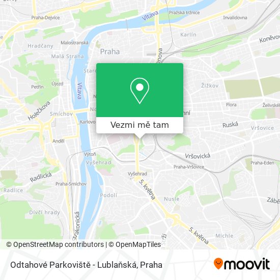 Odtahové Parkoviště - Lublaňská mapa