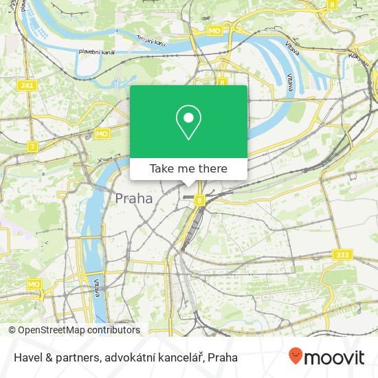Havel & partners, advokátní kancelář mapa