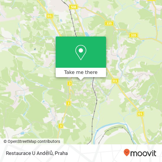 Restaurace U Andĕlů, Na Ježově 251 66 Senohraby mapa