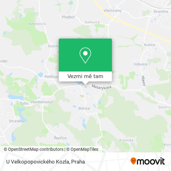 U Velkopopovického Kozla mapa