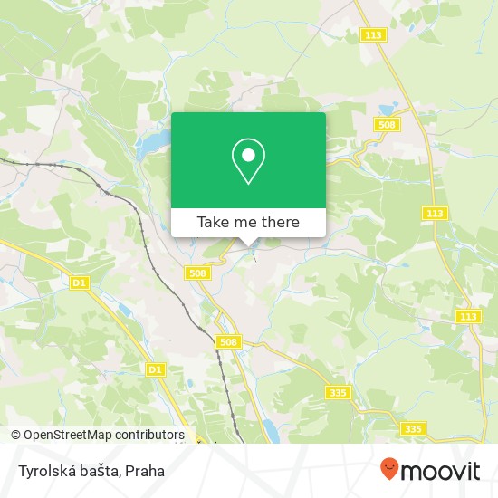 Tyrolská bašta, Myšlínská 251 64 Mnichovice mapa