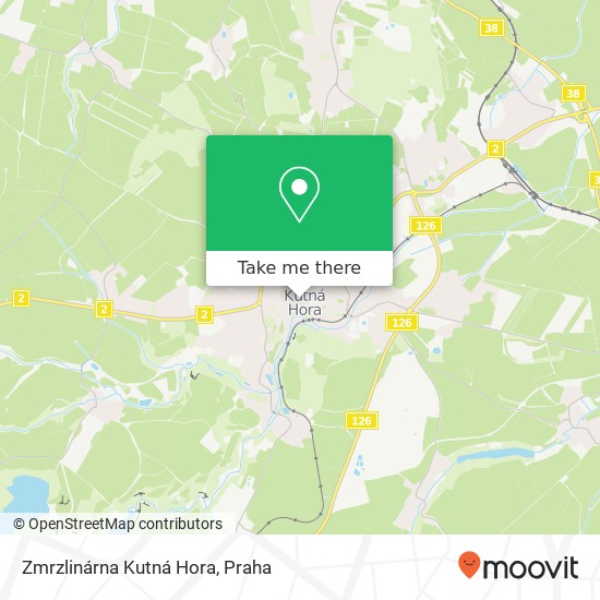 Zmrzlinárna Kutná Hora, Jakubská Kutná Hora mapa