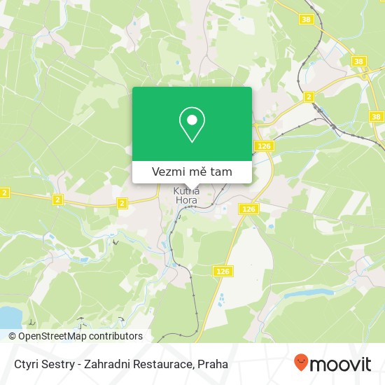 Ctyri Sestry - Zahradni Restaurace, Havlíčkovo náměstí 512 / 16 284 01 Kutná Hora mapa