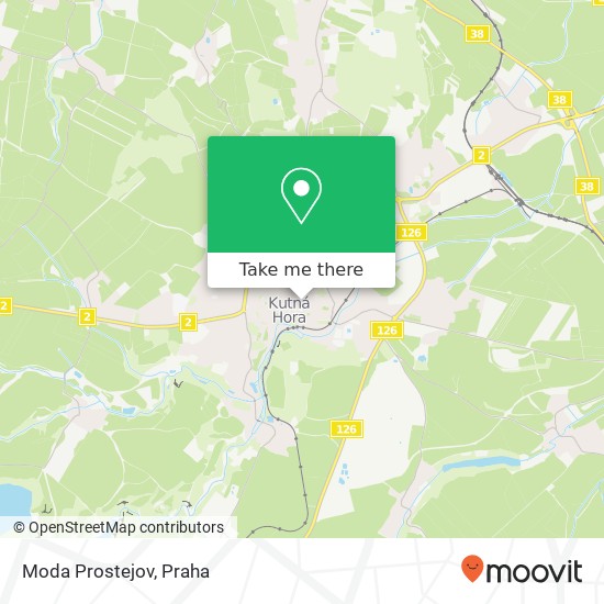 Moda Prostejov, Tylova Kutná Hora mapa