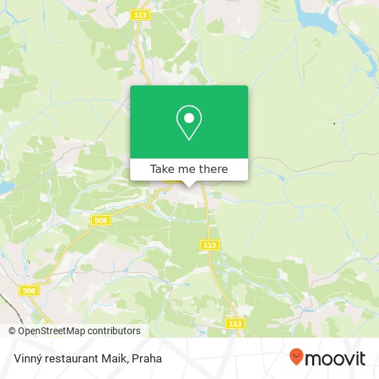 Vinný restaurant Maik, Na Výsluní 251 64 Struhařov mapa