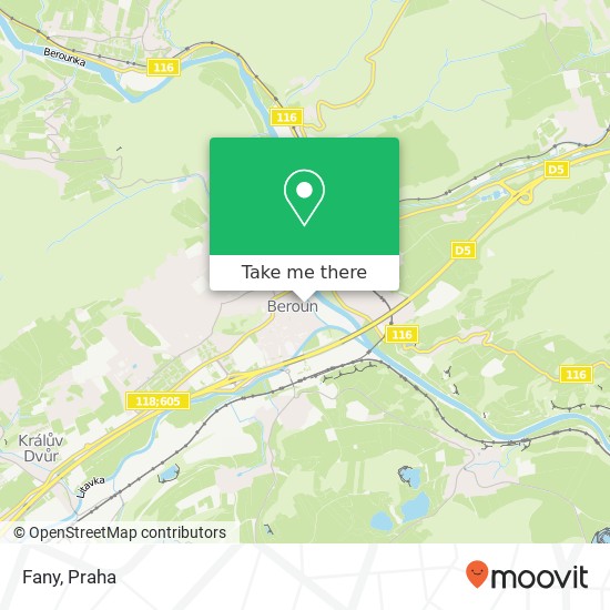 Fany, V Pražské Bráně 3 266 01 Beroun mapa