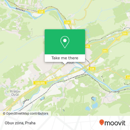 Obuv zóna, V Plzeňské bráně 4 266 01 Beroun mapa