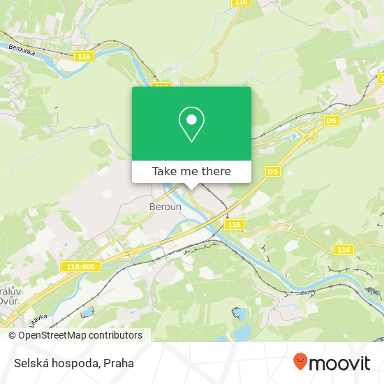 Selská hospoda, Vrchlického 266 01 Beroun mapa