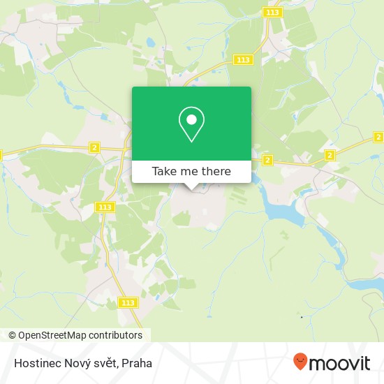 Hostinec Nový svět, Obecní 251 62 Louňovice mapa