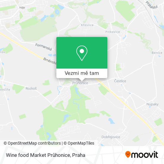 Wine food Market Průhonice mapa