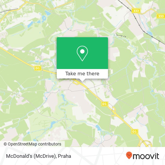McDonald's (McDrive), V Oblouku 251 01 Čestlice mapa