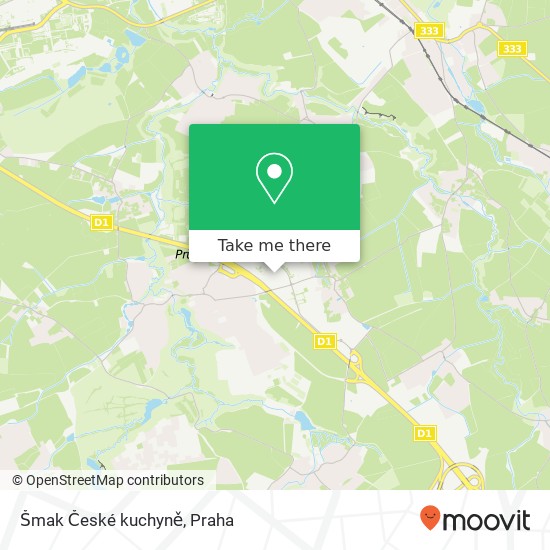 Šmak České kuchyně, Obchodní 111 251 01 Čestlice mapa