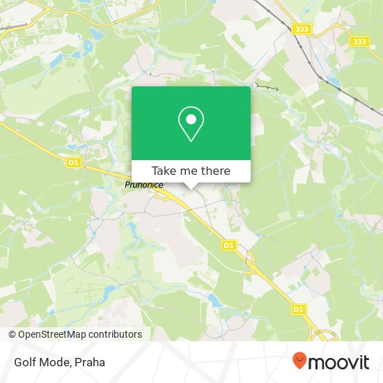 Golf Mode, Obchodní 251 01 Čestlice mapa