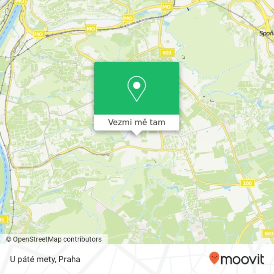 U páté mety, Zelenkova 3 142 00 Praha mapa