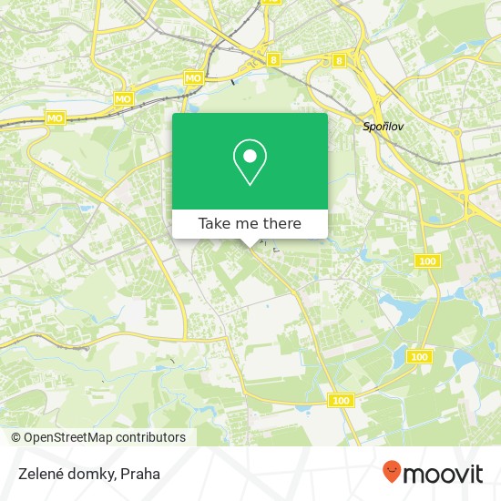 Zelené domky, Vídeňská 68 142 00 Praha mapa