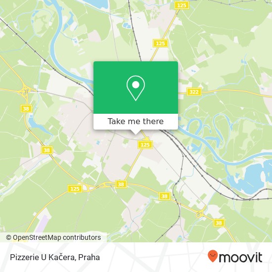 Pizzerie U Kačera, Heverova 280 02 Kolín mapa