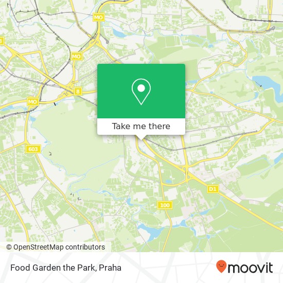 Food Garden the Park, V Parku 2294 / 2 148 00 Praha mapa