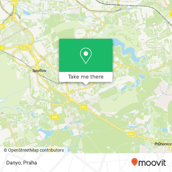 Danyo, V Jezírkách 10 149 00 Praha mapa