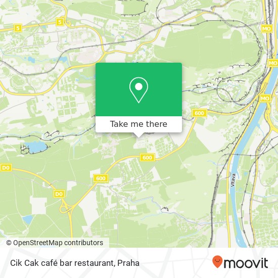 Cik Cak café bar restaurant, Kováříkova 1145 / 15 154 00 Praha mapa