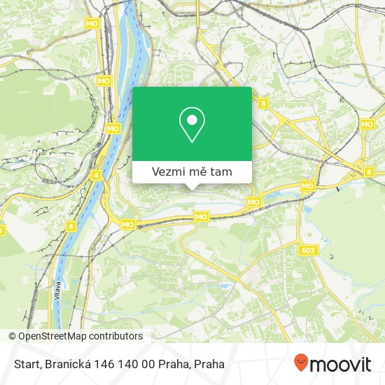 Start, Branická 146 140 00 Praha mapa