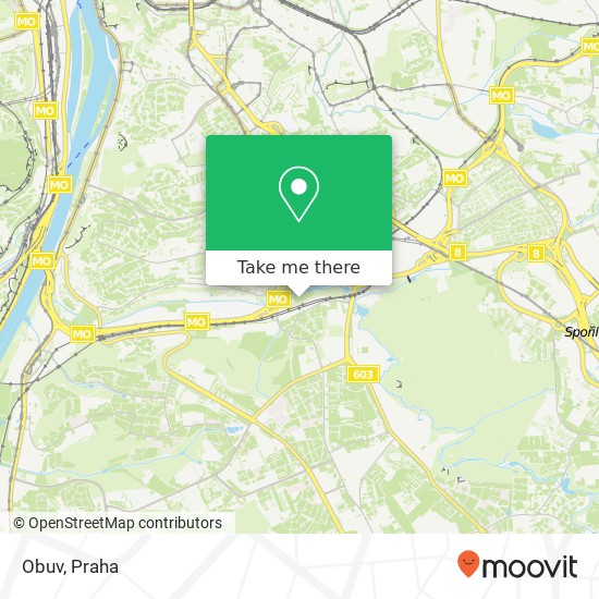 Obuv, V Podzámčí 6 140 00 Praha mapa