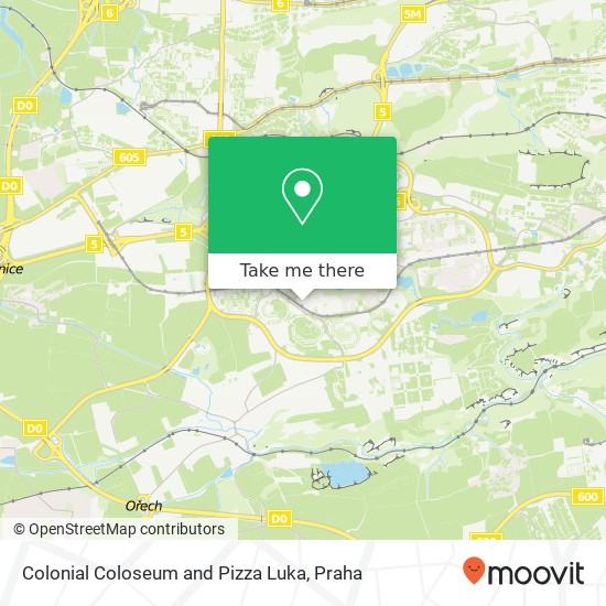 Colonial Coloseum and Pizza Luka, Mukařovského 2590 / 2 155 00 Praha mapa