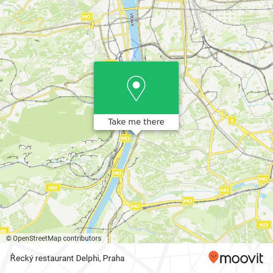 Řecký restaurant Delphi, Podolské nábřeží 1108 / 1 147 00 Praha mapa