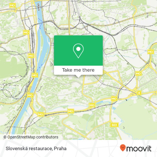 Slovenská restaurace, Horáčkova 3 140 00 Praha mapa