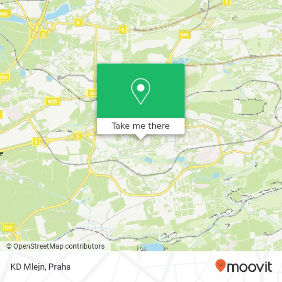 KD Mlejn, K Vidouli 155 00 Praha mapa