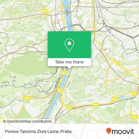 Pivnice Tancirna Zlute Lazne, Podolské nábřeží 1184 / 3 147 00 Praha mapa