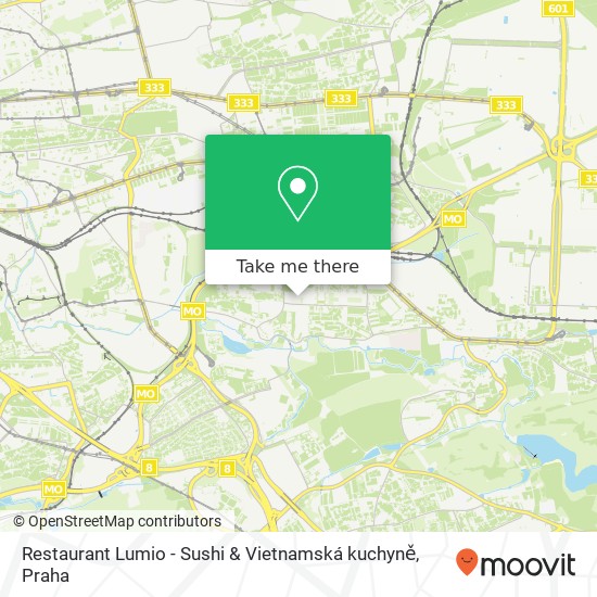 Restaurant Lumio - Sushi & Vietnamská kuchyně, Jabloňová 2136 / 11 106 00 Praha mapa