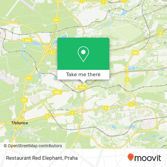 Restaurant Red Elephant, Makovského 1 163 00 Praha mapa