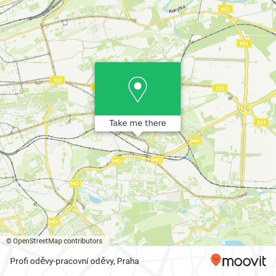 Profi oděvy-pracovní oděvy, Průběžná 77 100 00 Praha mapa