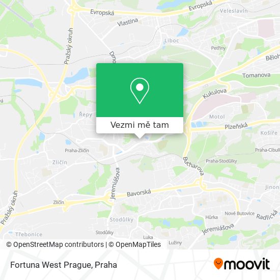 Fortuna West Prague mapa