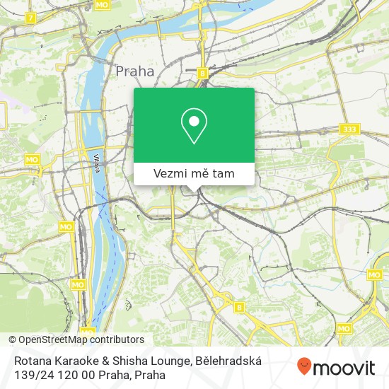 Rotana Karaoke & Shisha Lounge, Bělehradská 139 / 24 120 00 Praha mapa