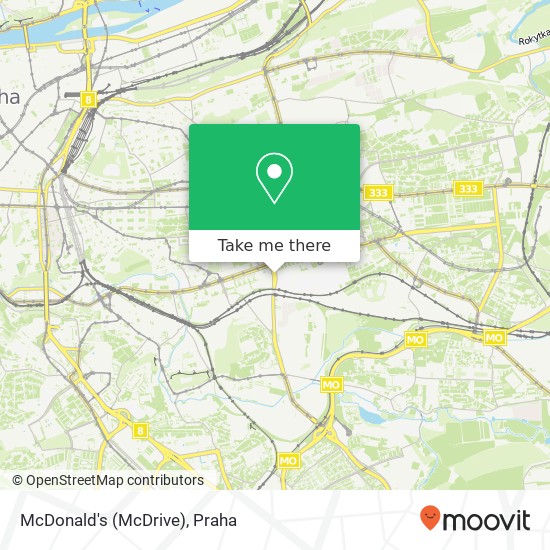 McDonald's (McDrive), U Slavie 100 00 Praha mapa